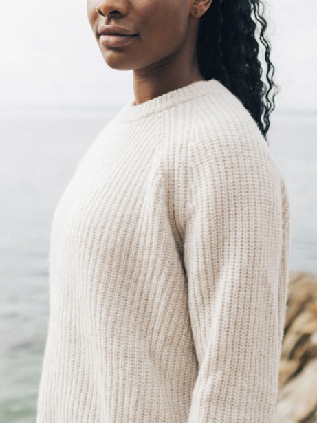 Finisterre Stylish Mora Knit Jumper Ecru