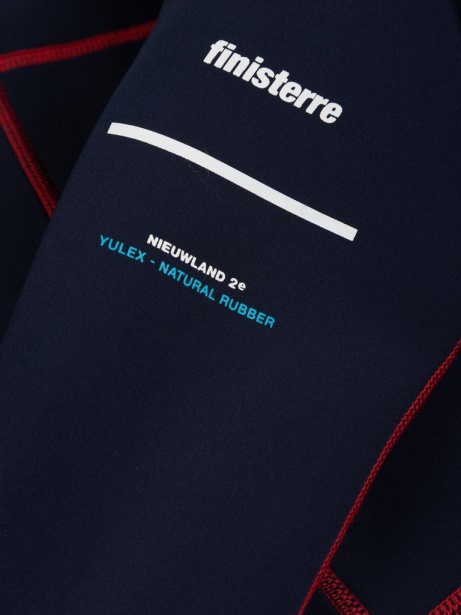 Ink/Red Nieuwland 2e Yulex Long Sleeve Swimsuit Finisterre Stylish