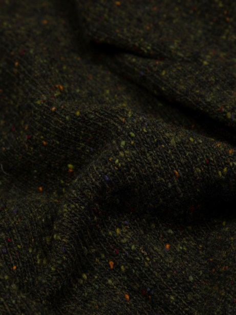 Finisterre Stylish Dark Olive Farne Crew Neck Knit Jumper