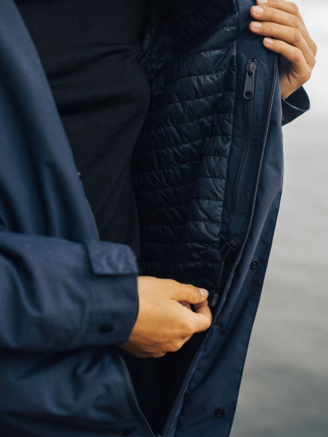 Finisterre Stylish Solus Waterproof Parka Jacket Navy