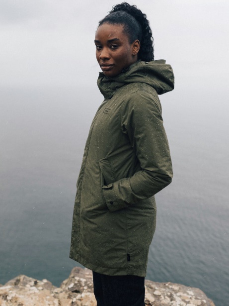 Solus Waterproof Parka Jacket Dark Olive Finisterre Stylish