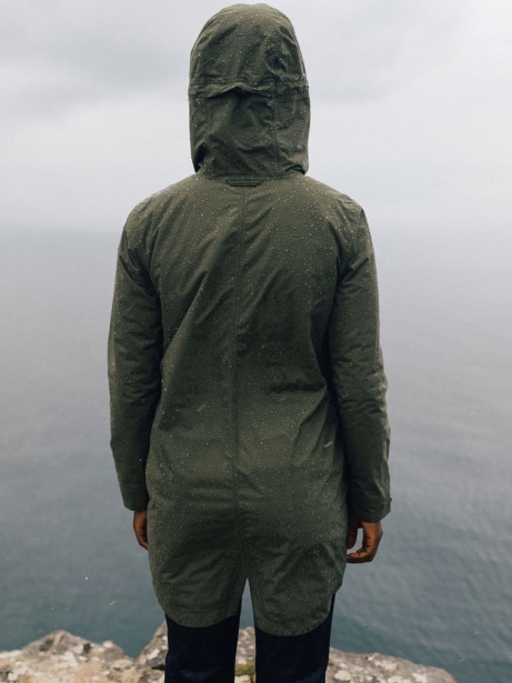 Solus Waterproof Parka Jacket Dark Olive Finisterre Stylish