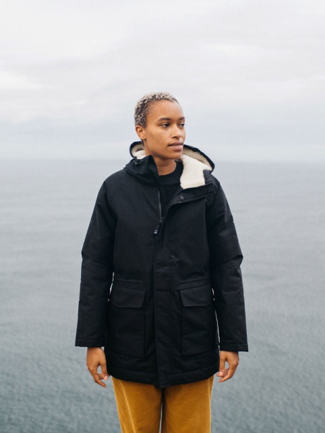 Finisterre Stylish Black Vellus Waterproof Parka