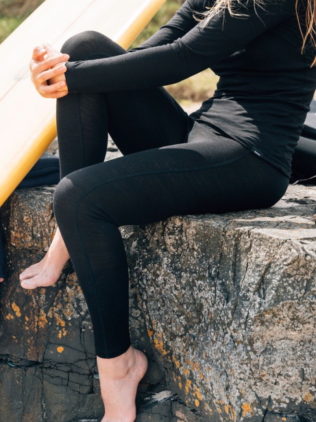 Black Finisterre Stylish Zephyr Merino Wool Leggings