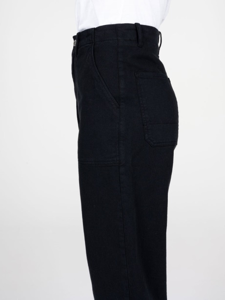 Finisterre Stylish Black Yarrel Canvas Trouser