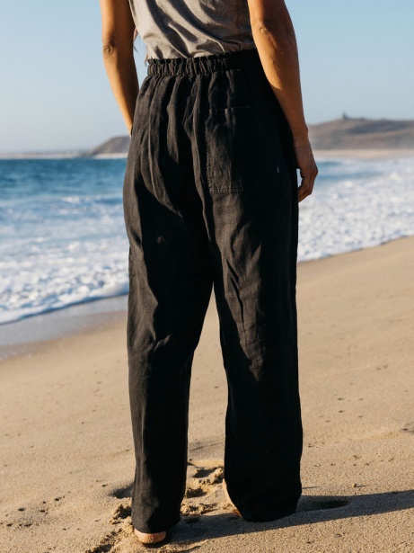 Finisterre Stylish Fawkes Linen Trouser Black